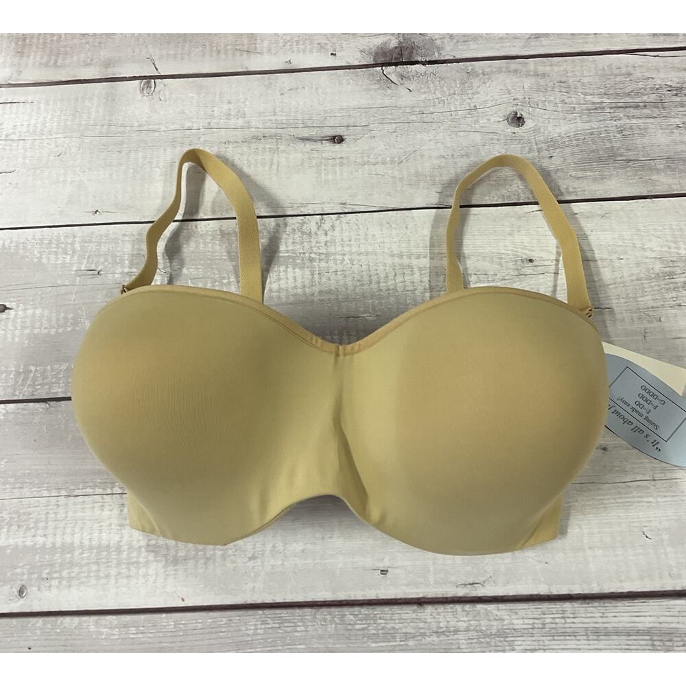 Le Mystere Bra Dream Strapless Womens 32G Nude Beige Underwire Convertible #9755